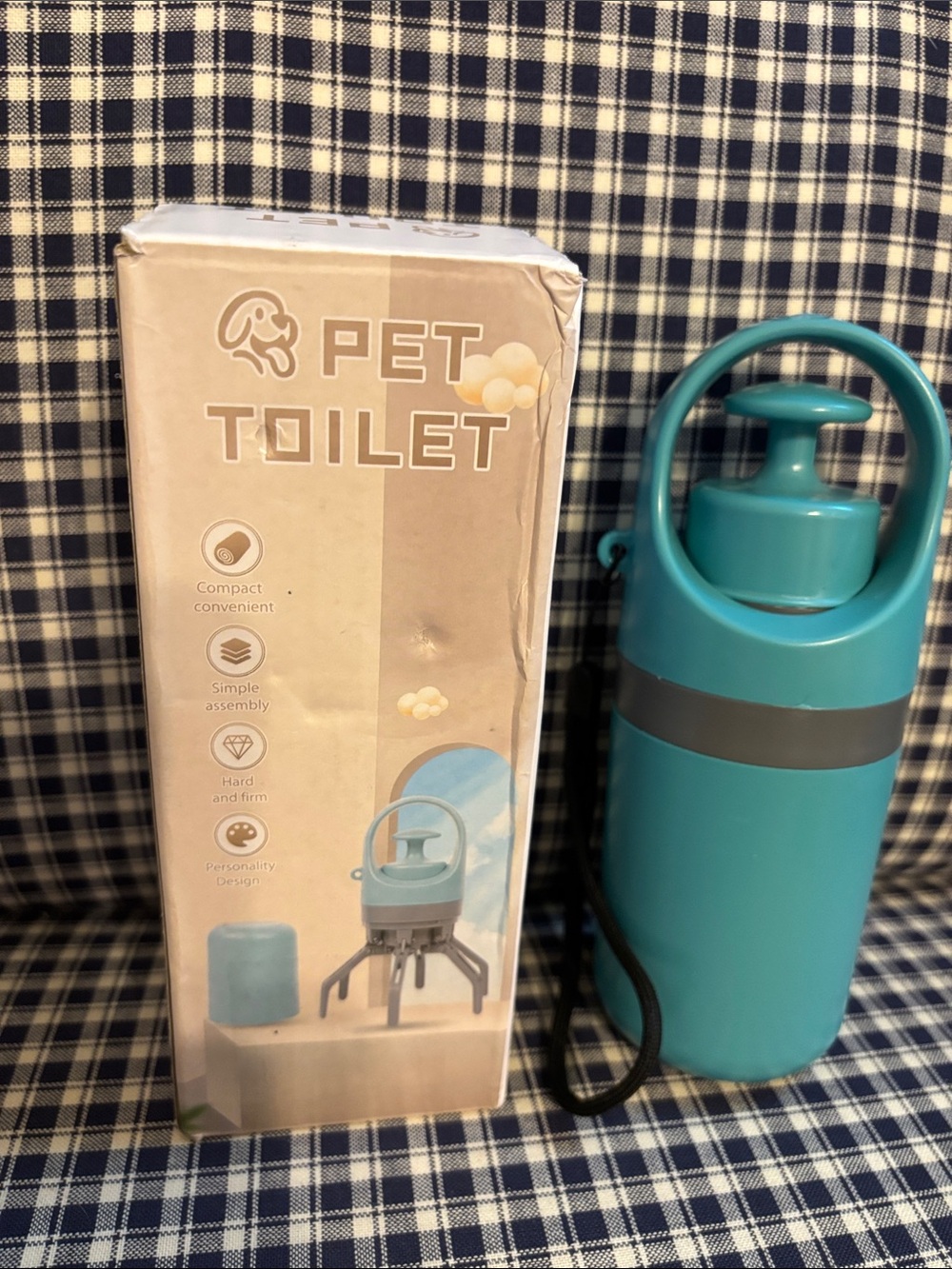PET TOILET Portable Small Pet Potty - Teal